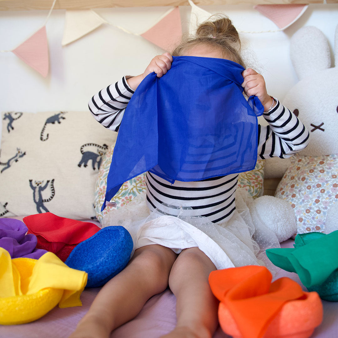 pit and play speeldoek regenboog - oranje - 75x75 cm