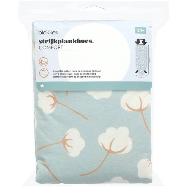 Blokker Strijkplankhoes Comfort - S/M - 122x38 cm - Cotton