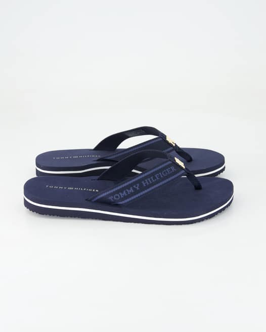 Tommy Hilfiger HILFIGER WEBBING BEACH SANDAL Zehentrenner in Blau