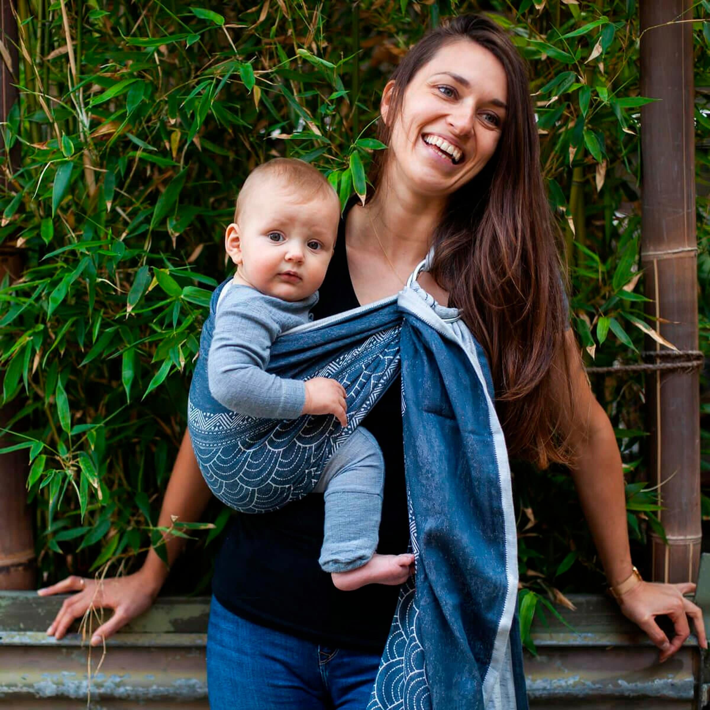 HOPPEDIZ® Babytragetuch Ring-Sling kbA Sapporo
