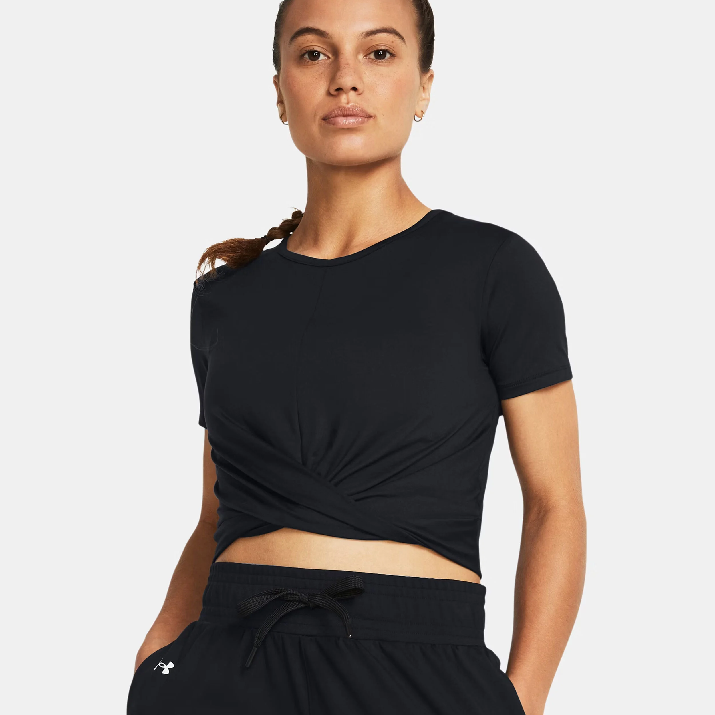 Under Armour Motion Crossover Crop T-shirt Femmes - Noir