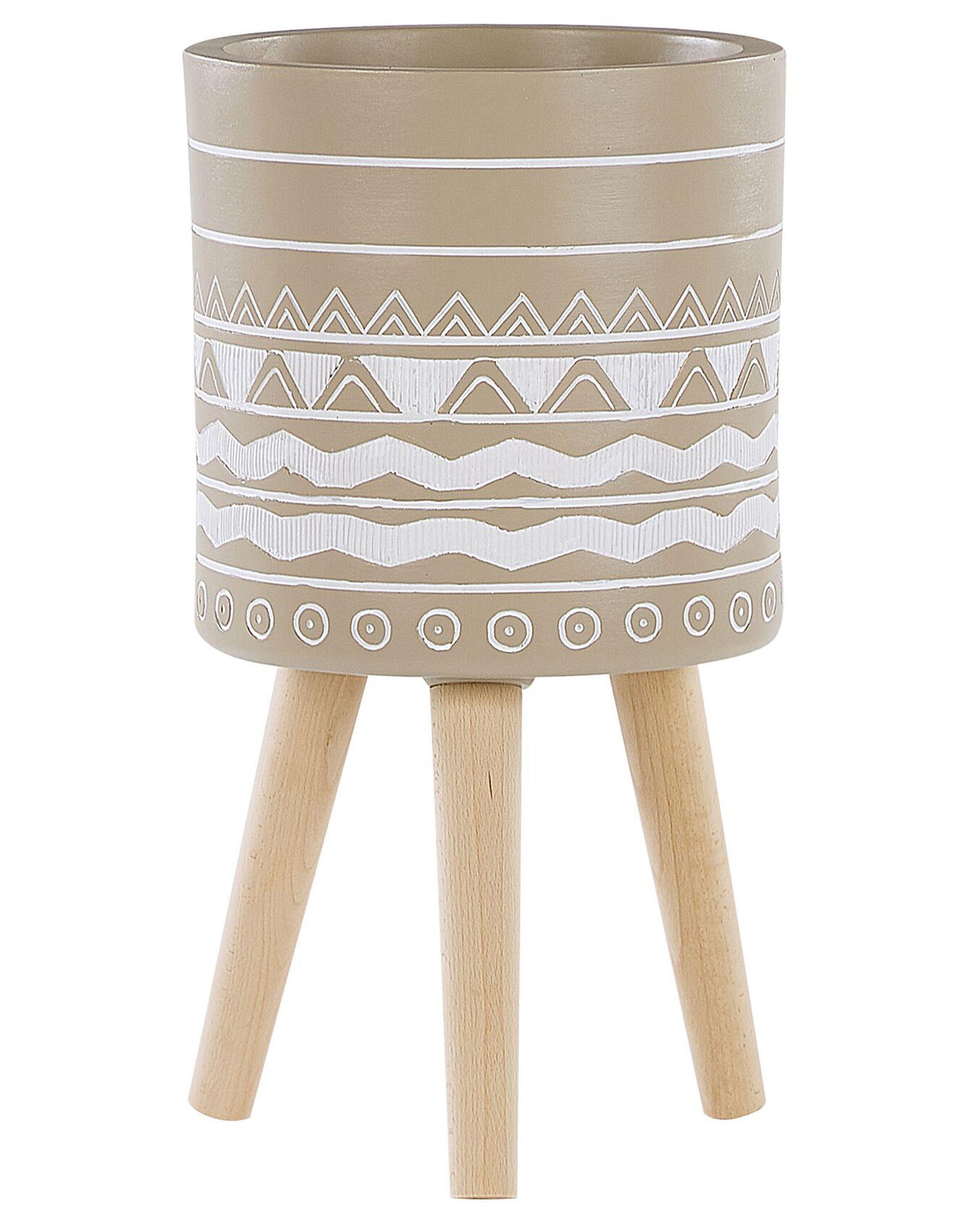Verhoogde bloempot MILINA 30 cm Beige