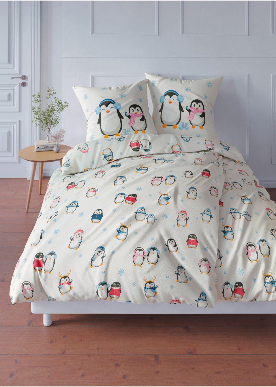 Parure de lit avec pingouins