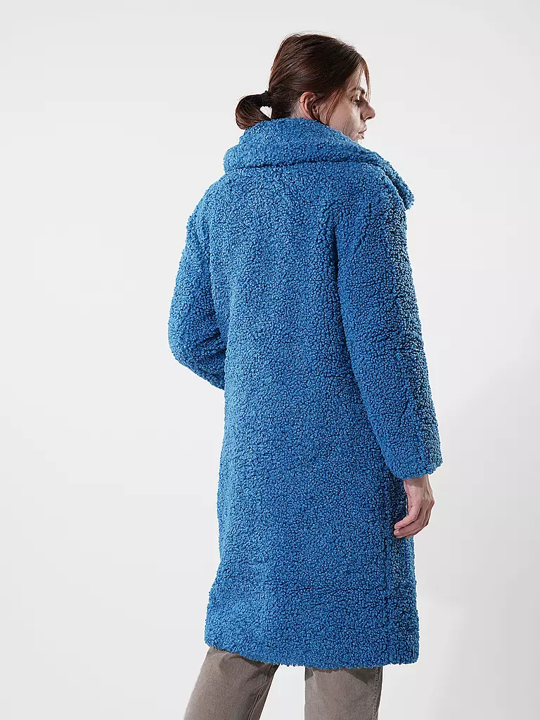 RICH & ROYAL Jacke in Felloptik blau