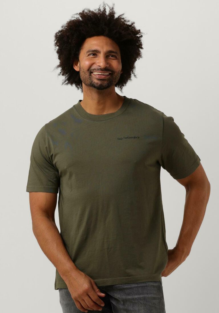 PEAK PERFORMANCE groene peak performance t-shirt m original small logo tee