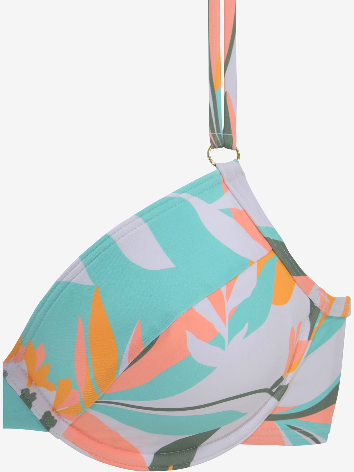 Maillot de bain à armatures imprimé feuilles abstrait