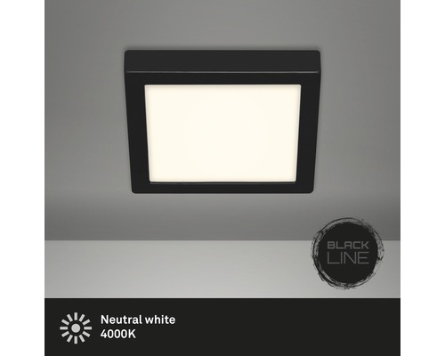 LED plafondlamp 16,5W 1600 lm 4000K 22,5x7 cm Fire Black zwart