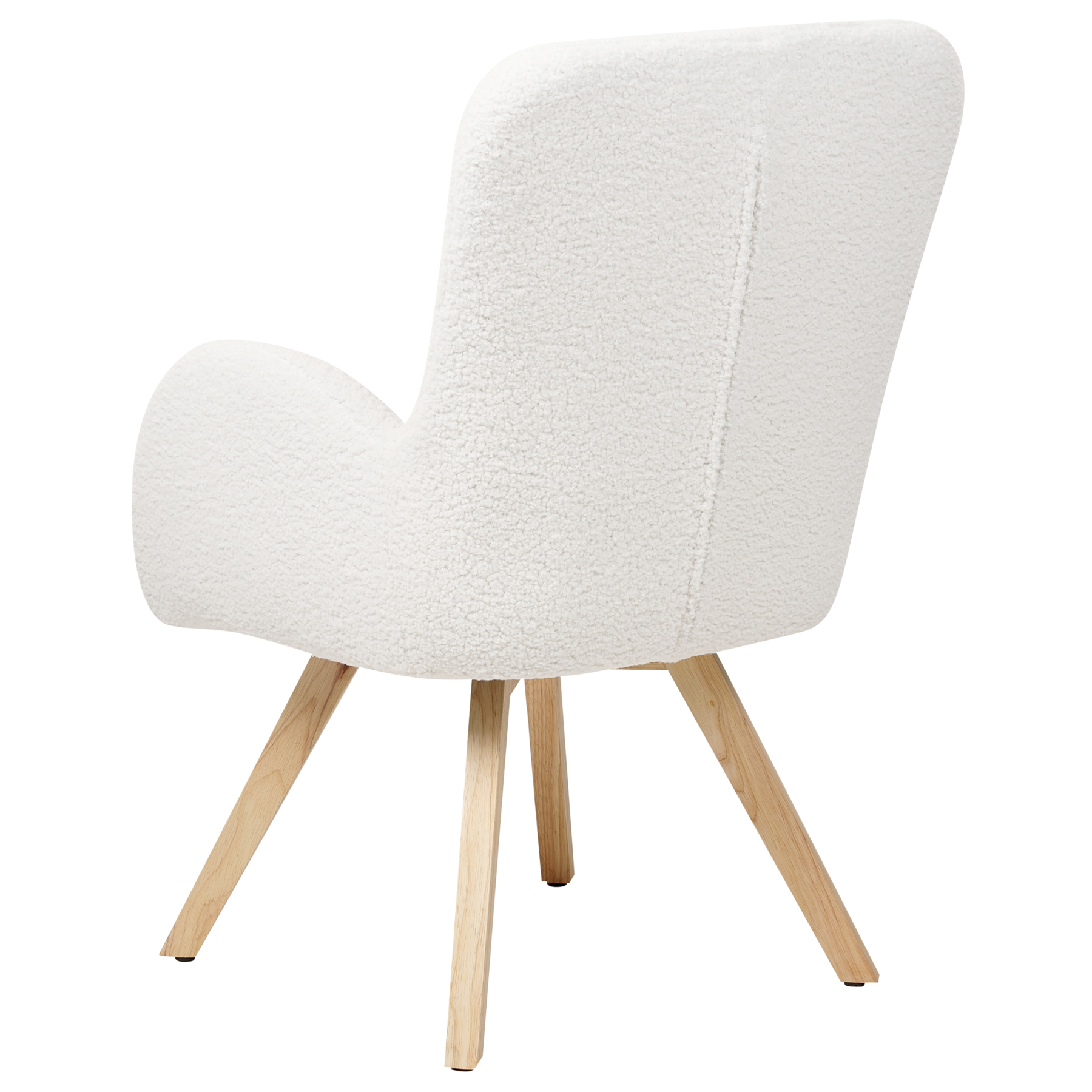 Beliani - BJARN - Fauteuil - Wit - Bouclé