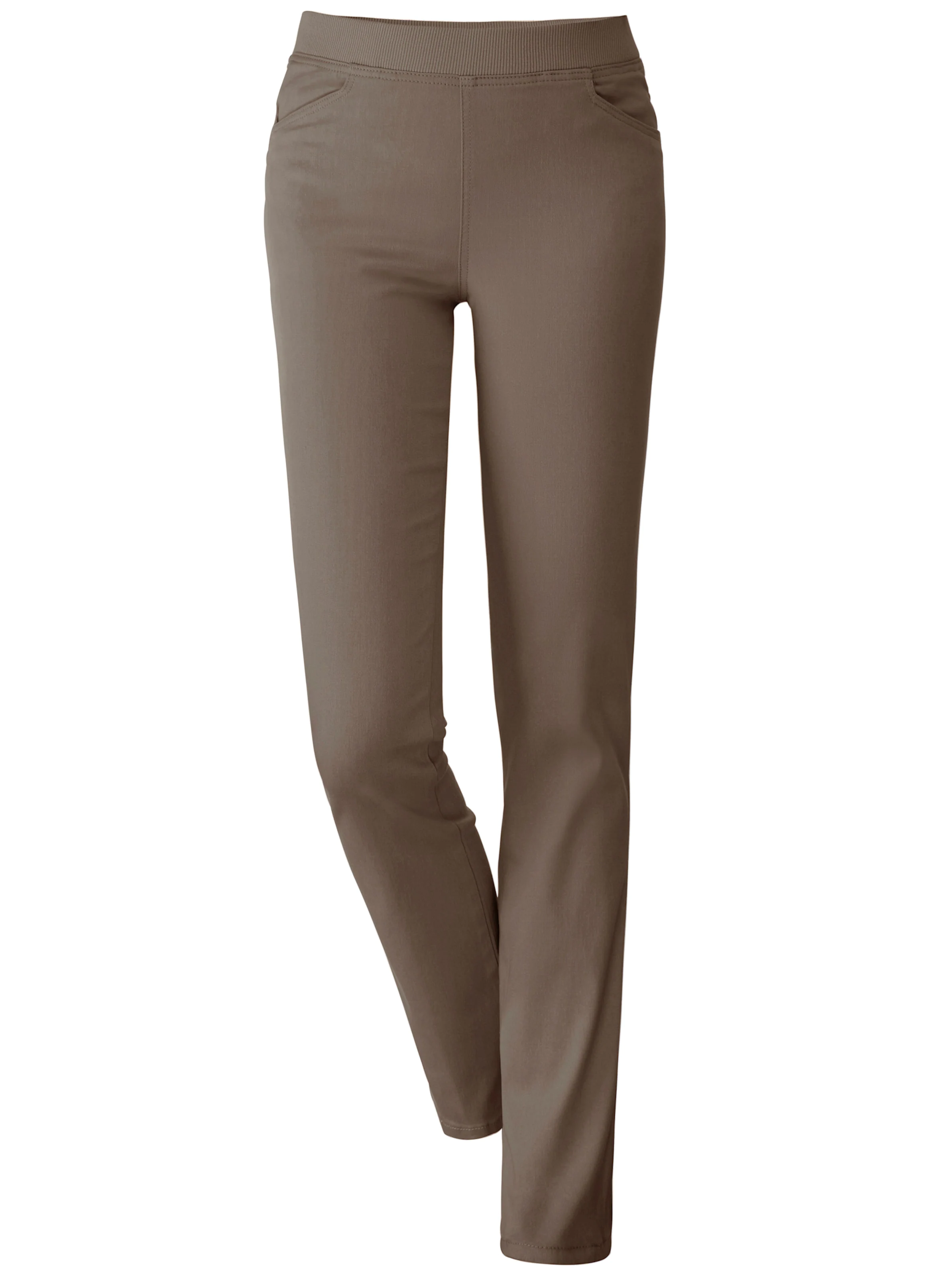 Stretch-Jeans in khaki