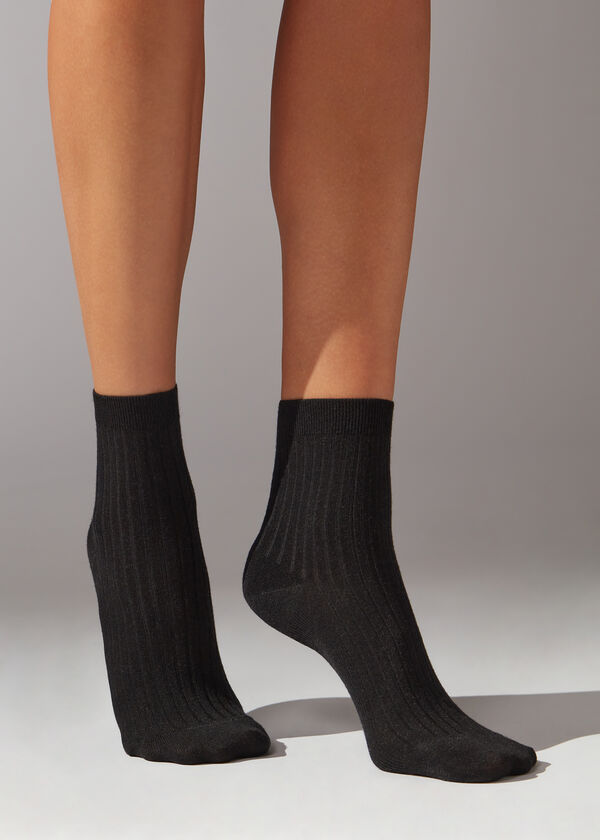 Meias curtas com cashmere