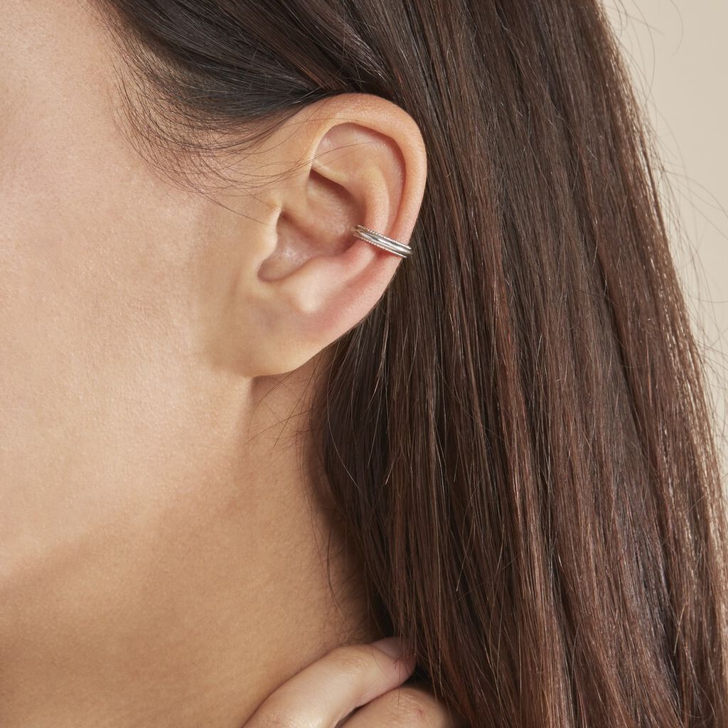 Bague D'oreille Unitaire Ollie Argent Blanc