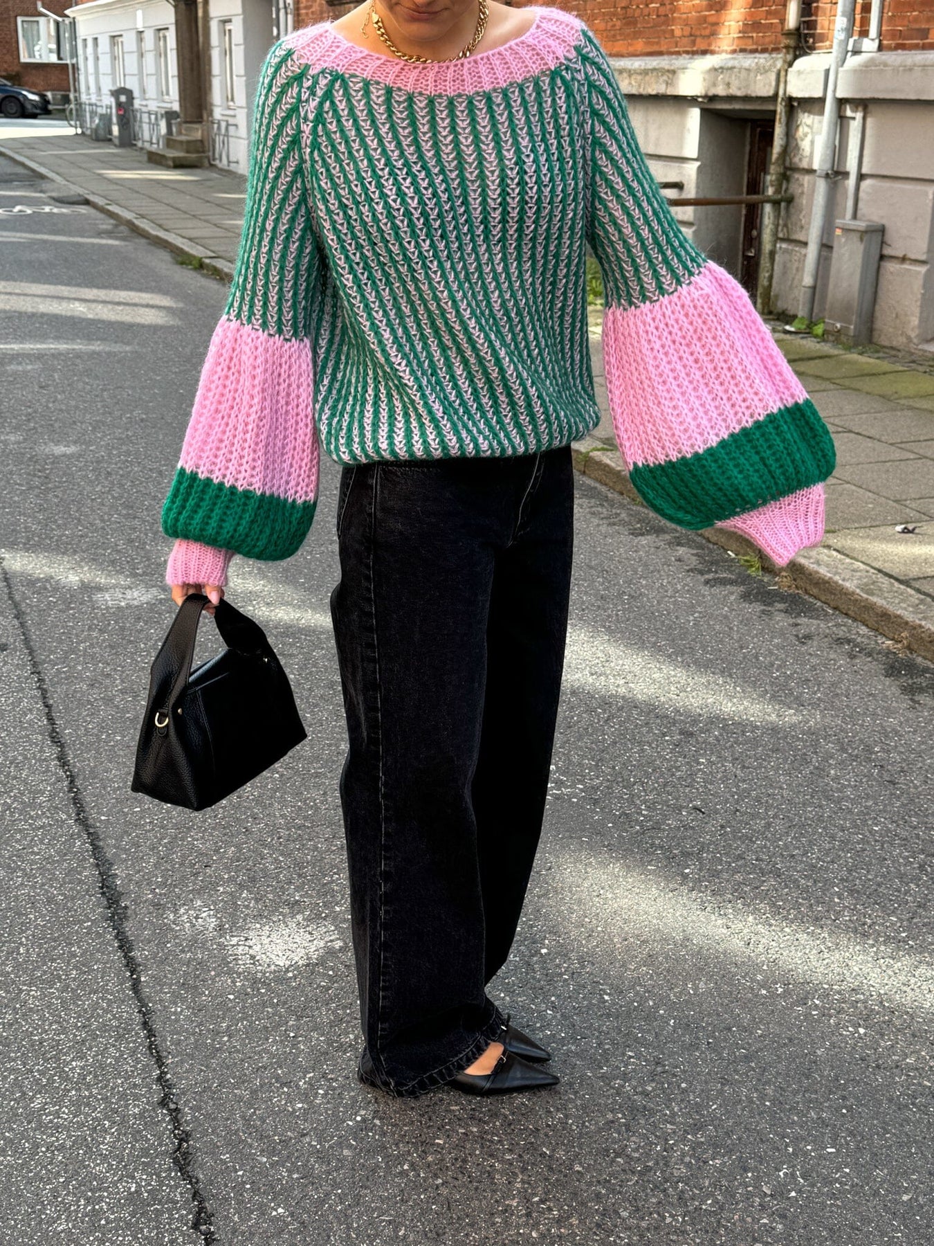 Noella Liana Knit Sweater 1063 green bubblegum