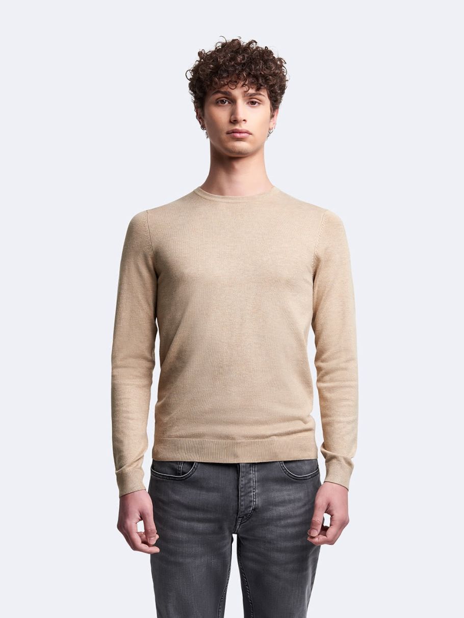 Pull col rond en viscose certifiée