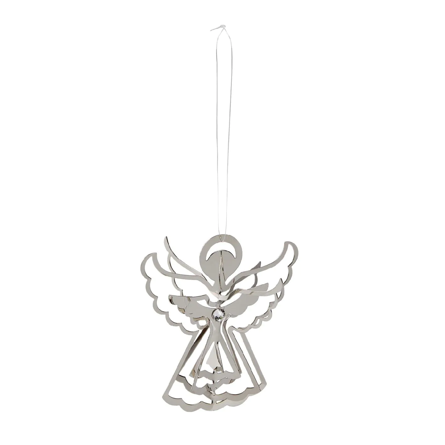 Anhänger Engel 3D, silber, 8 cm