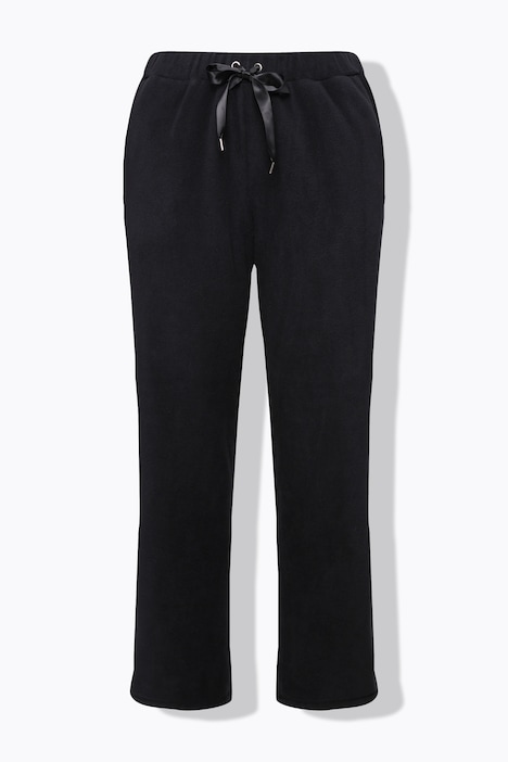 Loungewear-Fleecehose, gerades Bein, Elastikbund