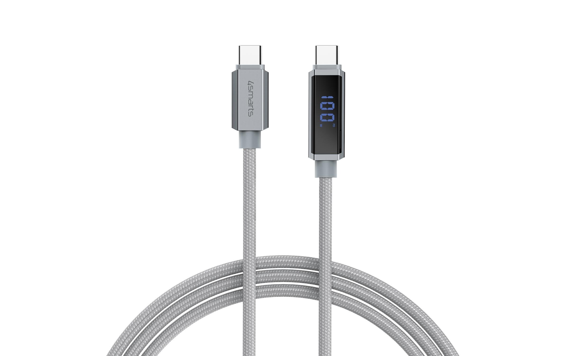 USB 2.0-Kabel USB-C DigitCord 100W USB C - USB C 1.5 mUSB-C auf USB-C Lade- und Datenkabel