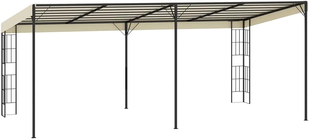 vidaXL Wand-Pavillon 3 x 6 m Cremeweiß Stoff