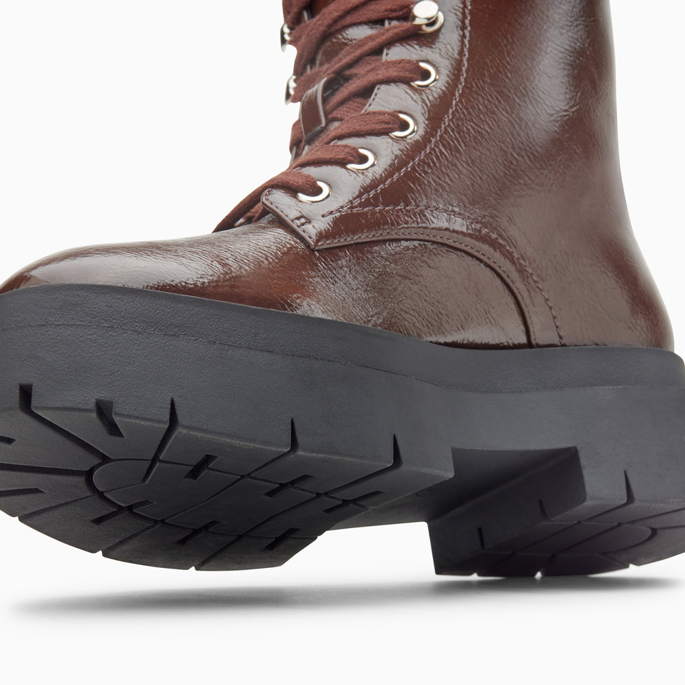 Bottines-Bottines rangers Madison marron à plateforme crantée