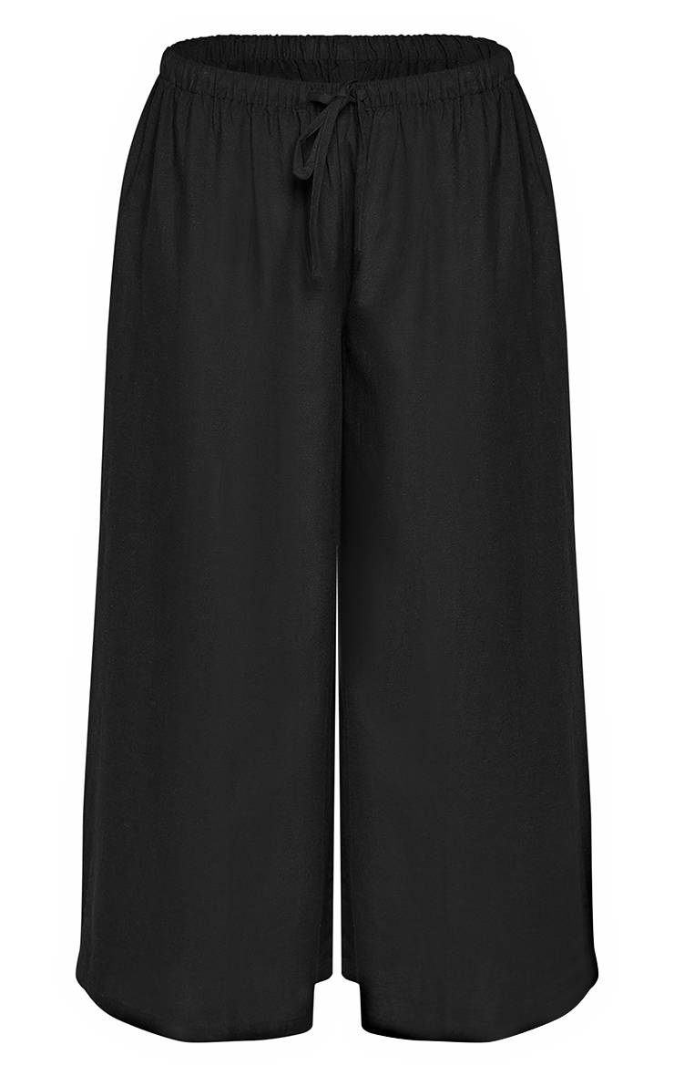 Noir Jupe-culotte Large En Coton