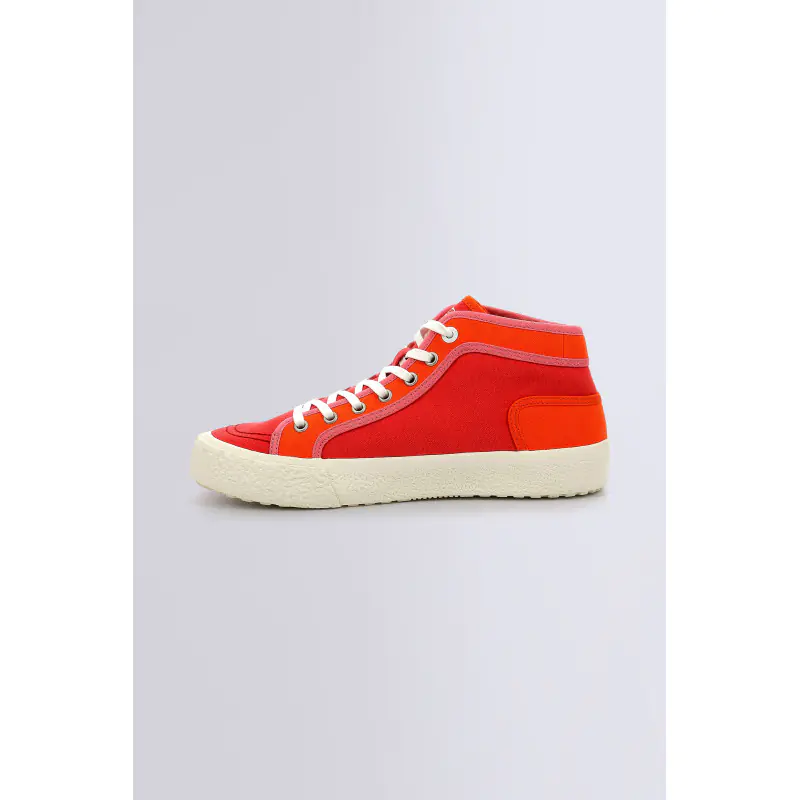 ARVEILER ROUGE ORANGE SNEAKERS HAUTES Textile Femme