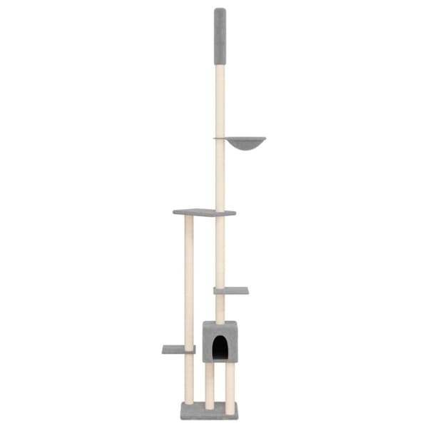 vidaXL Kloretre gulv til tak lysegrå 258,5-284,5 cm
