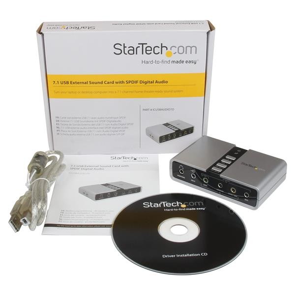 StarTech.com Adaptateur audio USB 7.1 - Carte son externe avec audio numérique SPDIF