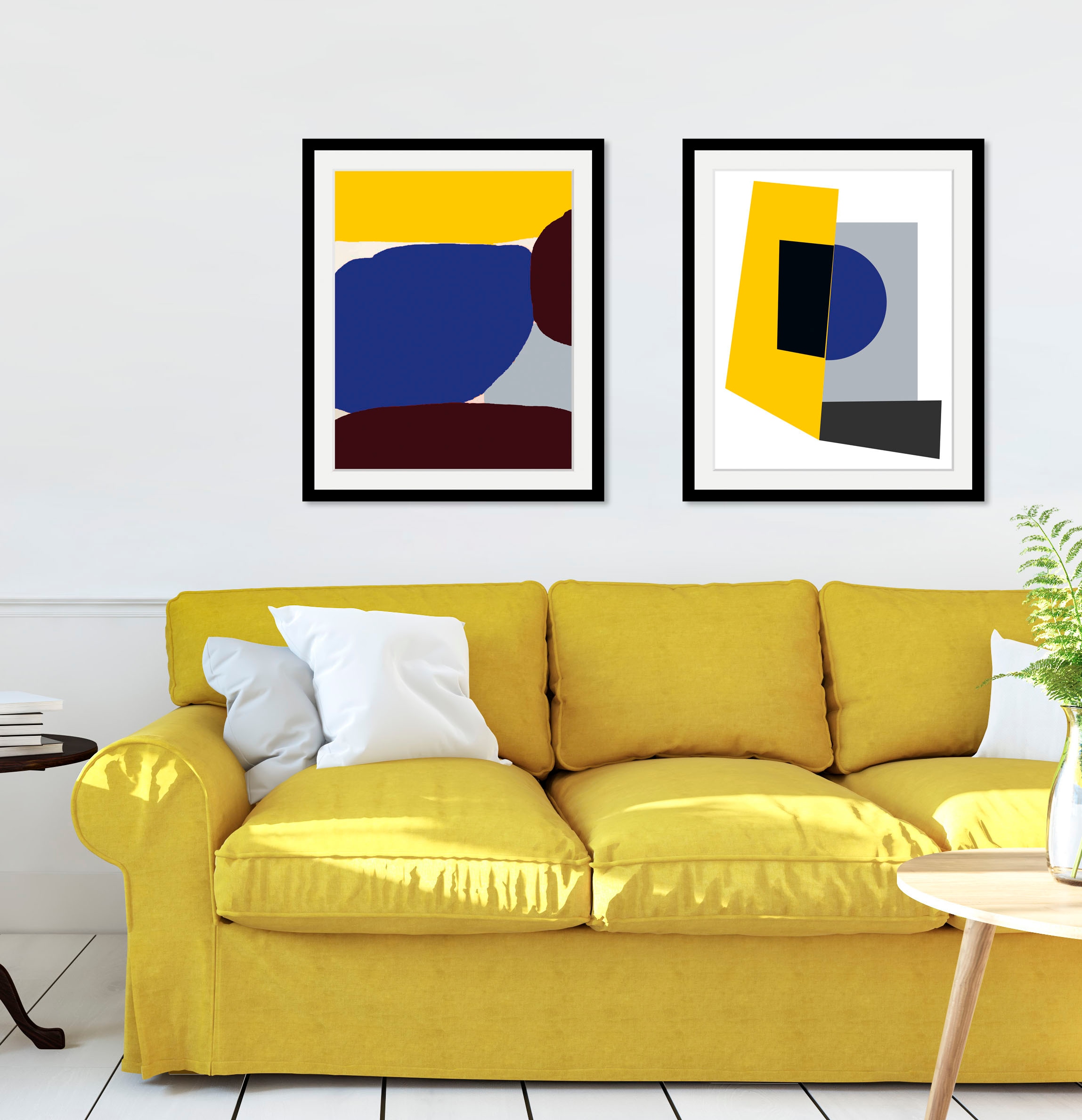 queence Bild »Sergey« Abstrakt | Figuren | Kunst 1 Stk. tlg. HD Premium Poster-Druck inkl. Holzrahmen
