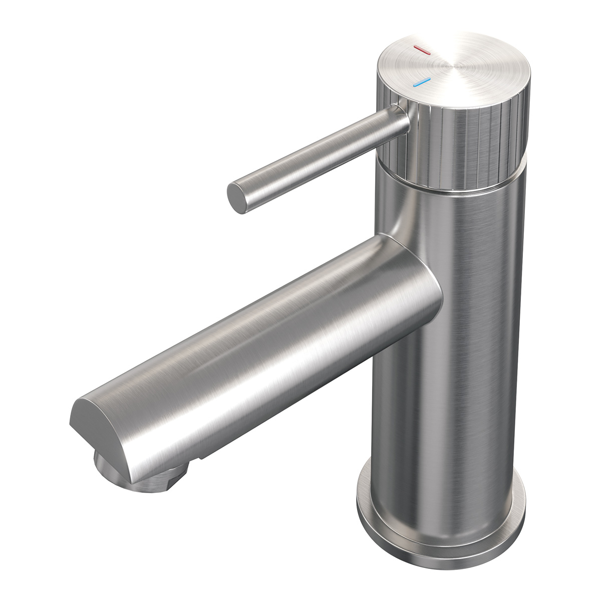 Brauer Stripe wastafelkraan model A met ColdStart RVS geborsteld PVD
