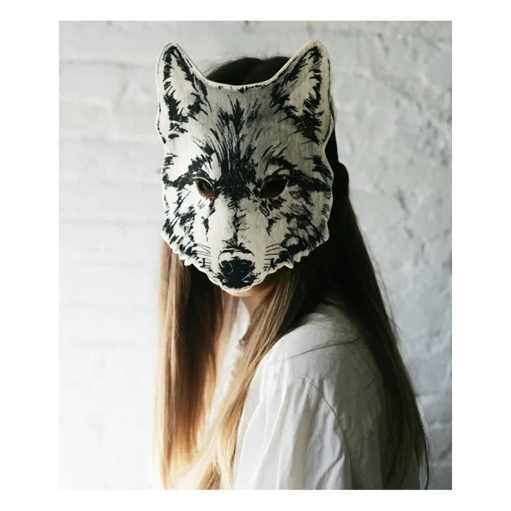 Frida's Tierchen Masque en feutre Loup | Noir