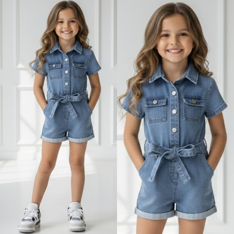 I'm so ready denim jumpsuit
