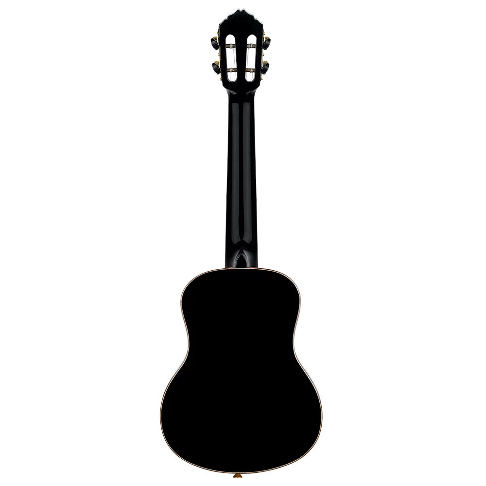 Ortega RUOX-TE Onyx Series Tenor Size Ukulele Black tenor ukelele met gigbag