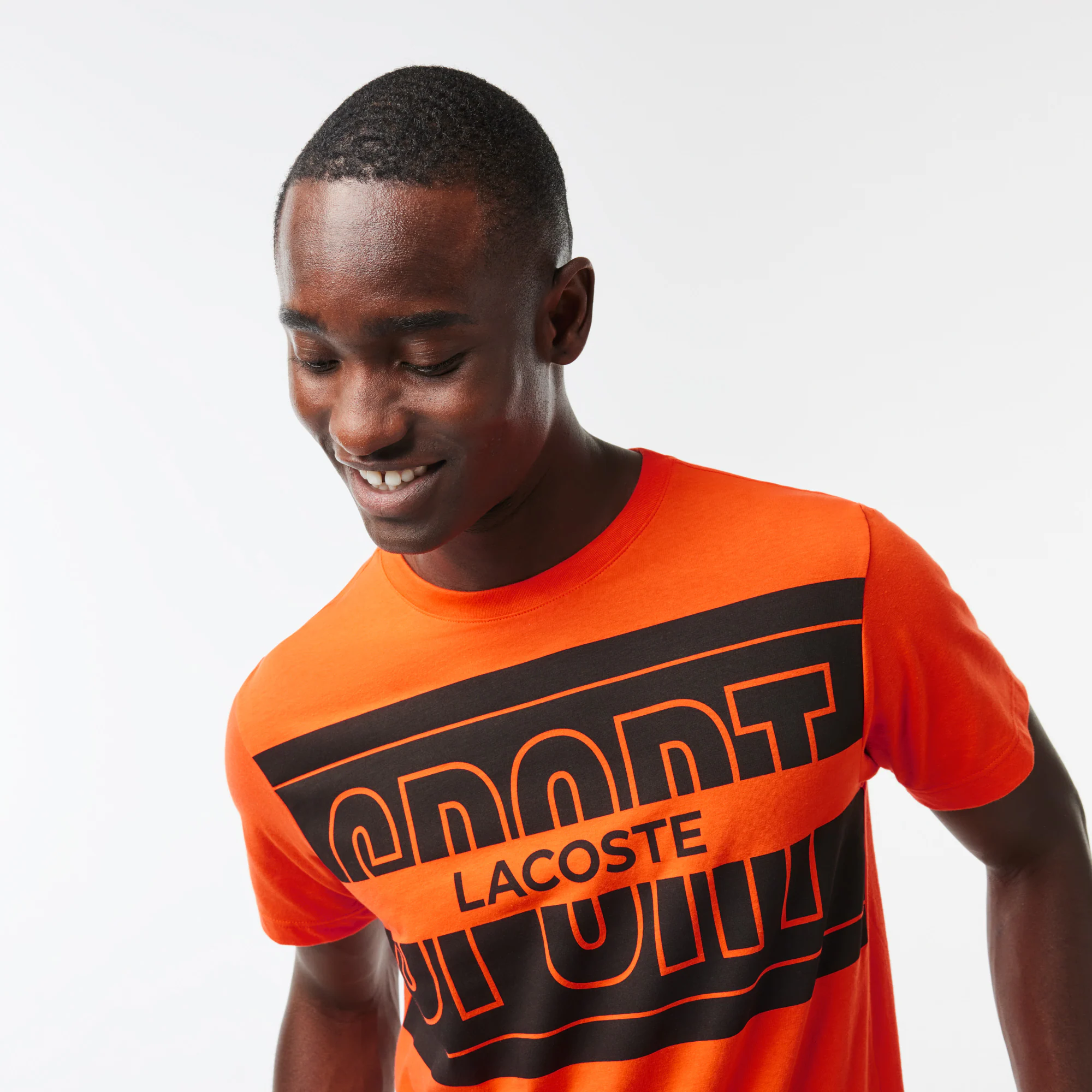 Regular Fit Sport T-Shirt aus Baumwolle T-Shirts - Orange - Lacoste - Herren