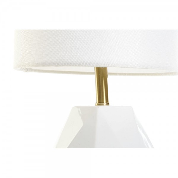 Lampe de bureau blanc polyester métal céramique 220 v doré 50 w