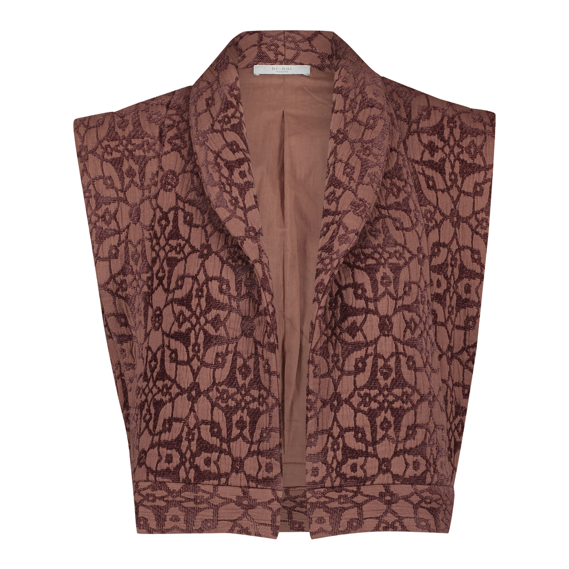 SOMNI - Veste col châle droite en coton mélangé | Marron