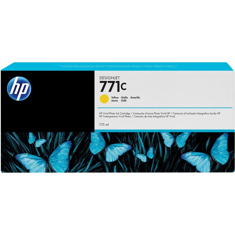 HP 771C cartouche d'encre DesignJet jaune, 775 ml