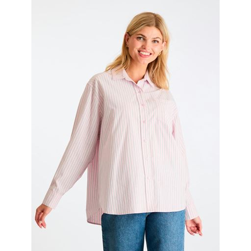 Neo Noir Dalma Stripe Stone Skjorte, Rose Glitter, 40
