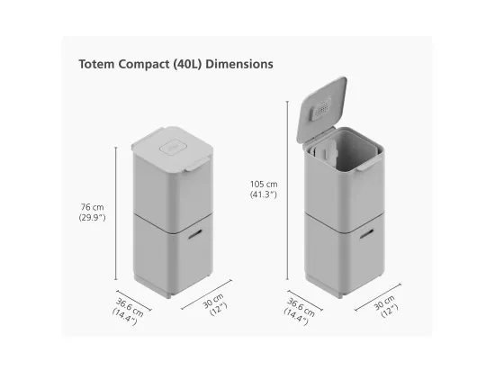 Poubelle de tri sélectif Totem 40L beige