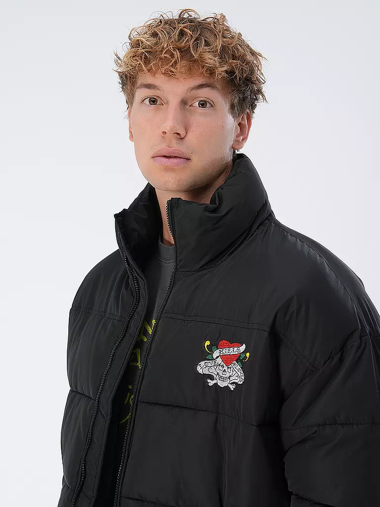 ED HARDY Steppjacke LKS-NYC-SKULL schwarz