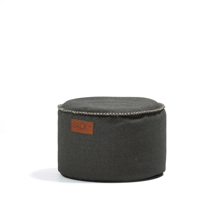 SACK it - RETRO it Cobana Drum Outdoor Pouf, braun