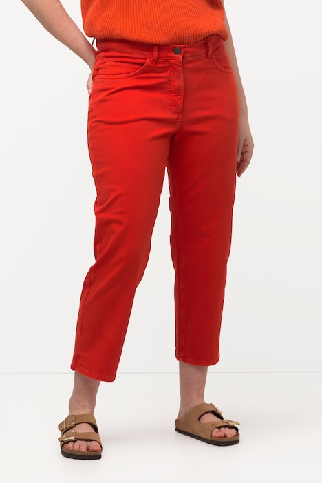 7/8-Jeans, Saumschlitze, Komfortbund, Biobaumwolle