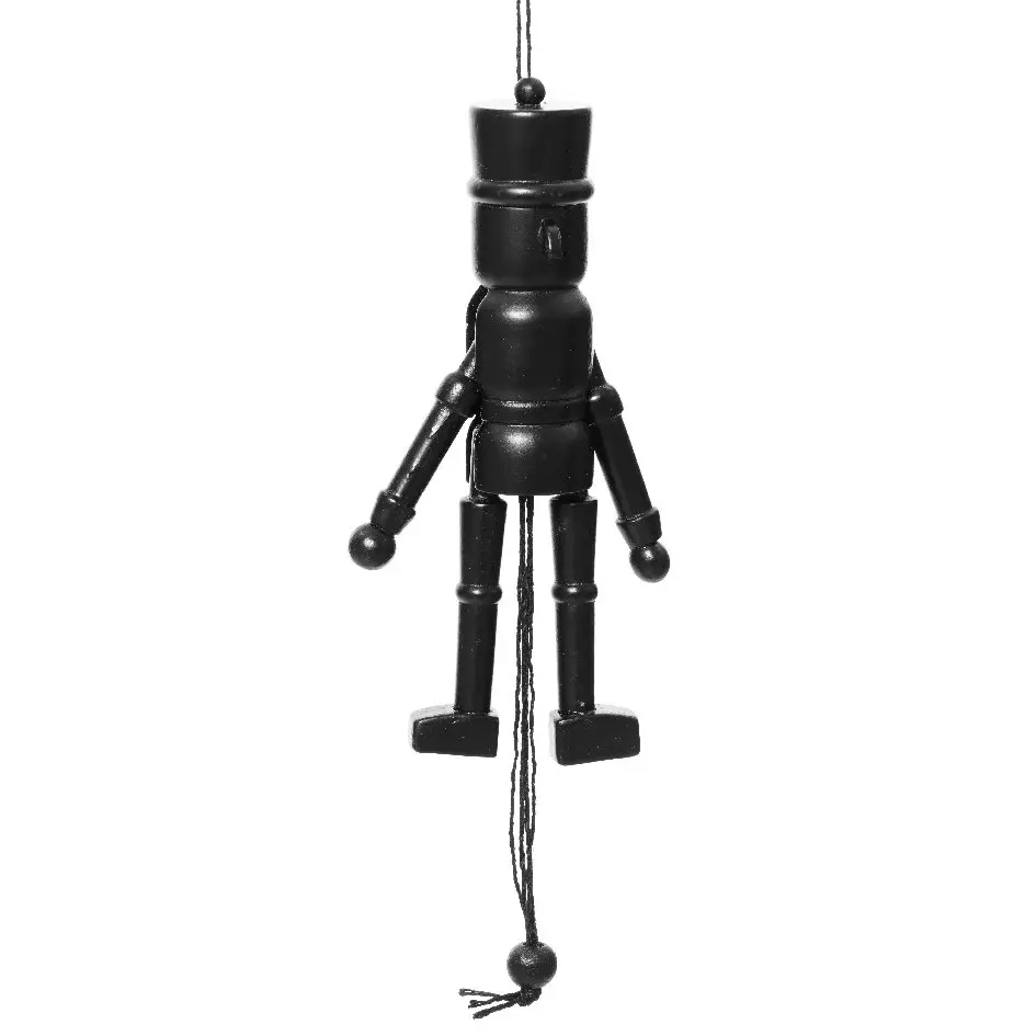 Soldat Casse-noisette à suspendre (H12 cm) Pantin Noir