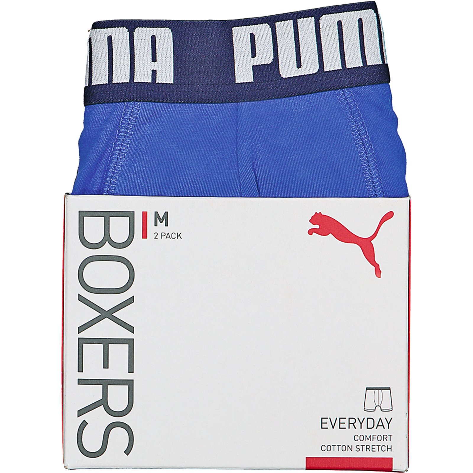 Puma Herren-Boxershorts Basic 2er Pack L, blau