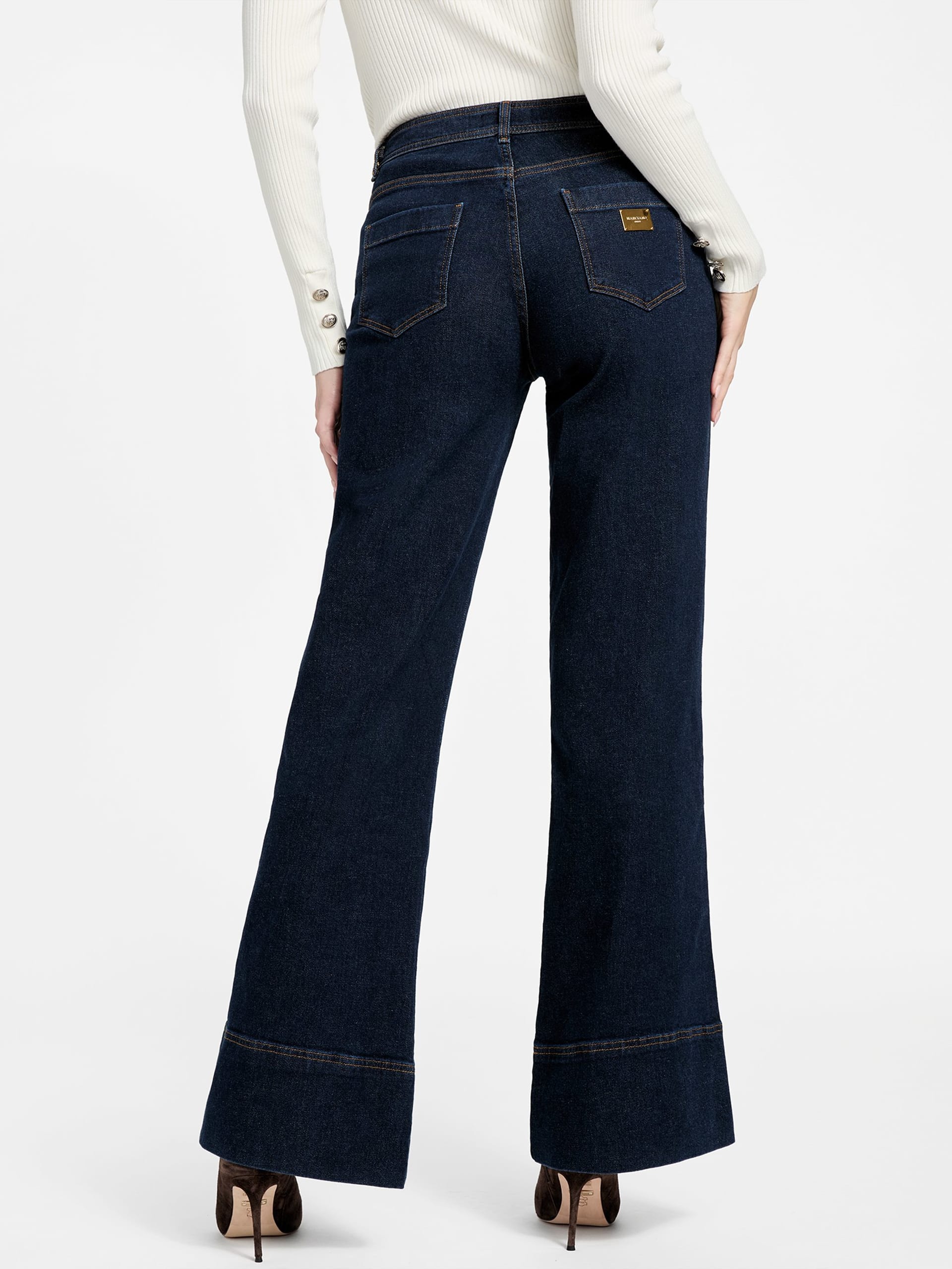 calça jeans Marciano de pernas largas