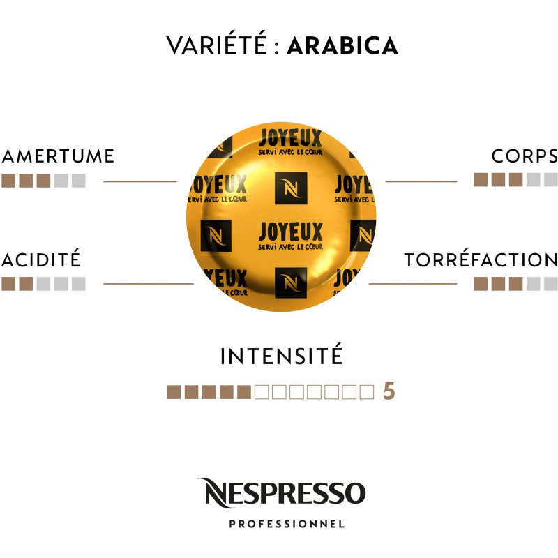Capsule de café Nespresso Professionnel Café Joyeux - Boîte de 50