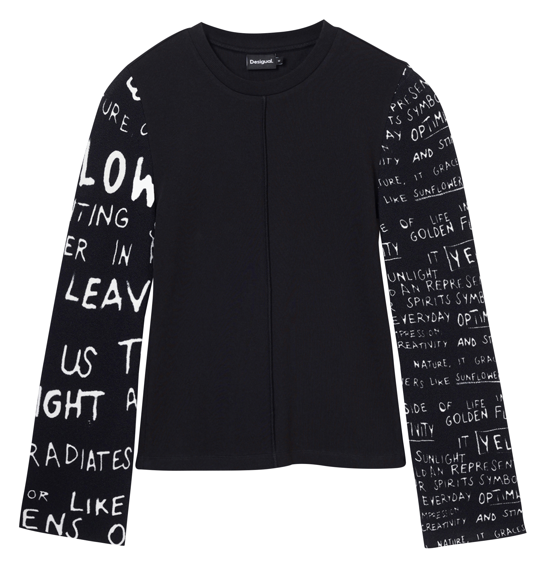 Tee-shirt col rond imprimé | Noir