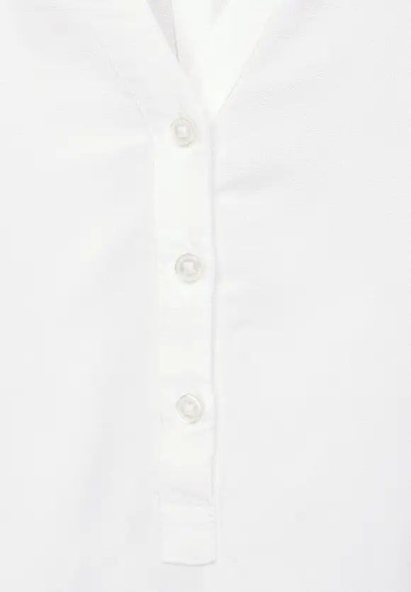 Bluse in Unifarbe - White