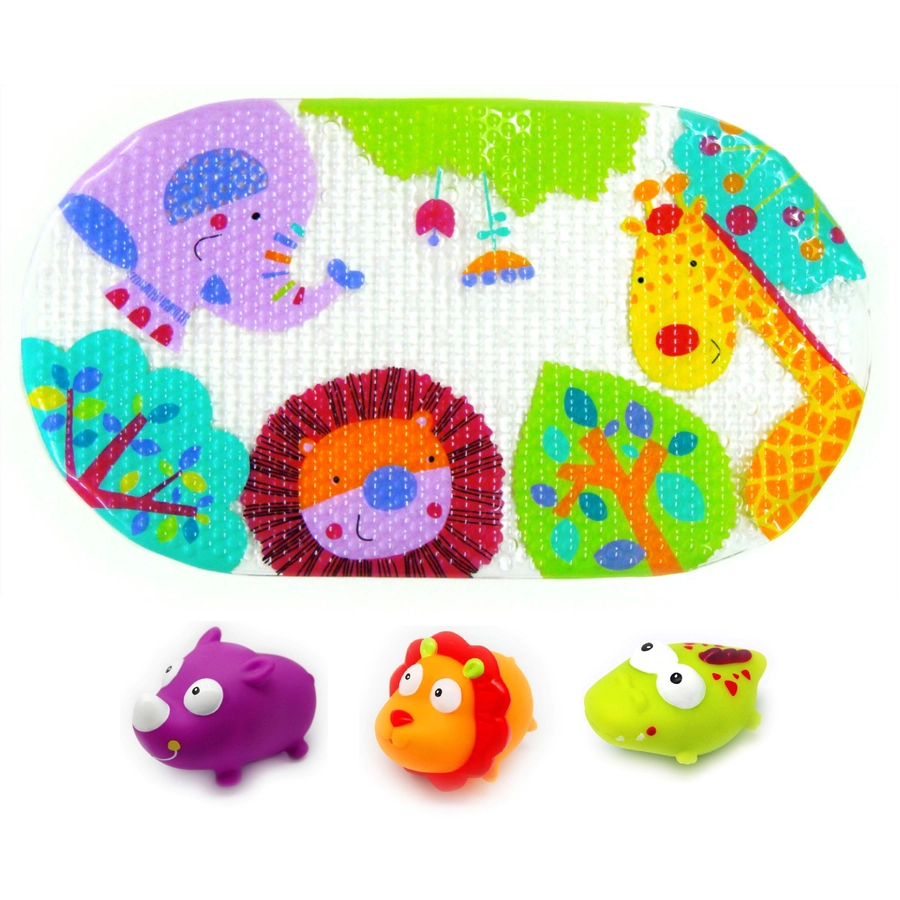 knorr toys® ESCABBO® DschungelsafariBademattenset4-tlg. rot