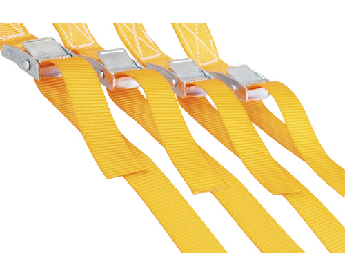 Mamutec spanband met klemgesp, 25 mm, 5 m, 4 stuks