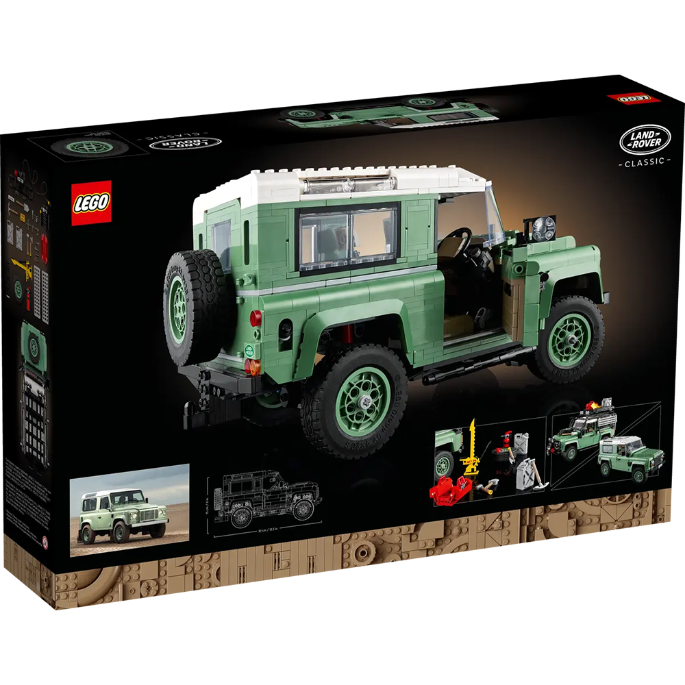 (2336-tlg. Set) Icons Klemmbausteine Offroad Car Auto Spielzeug Fahrzeug Modell Bausatz (10317) Lizenziert - Klassischer Land Rover Defender 90