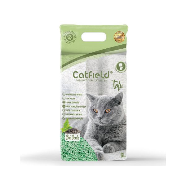 Catfield Areia de Gato Tofu Chá Verde 6L